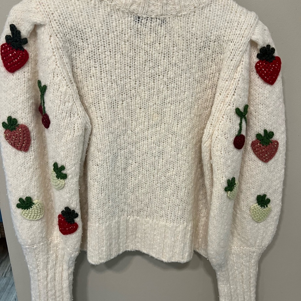 Sea Reese Crochet Applique Fruit Sweater - Picture 2 of 2